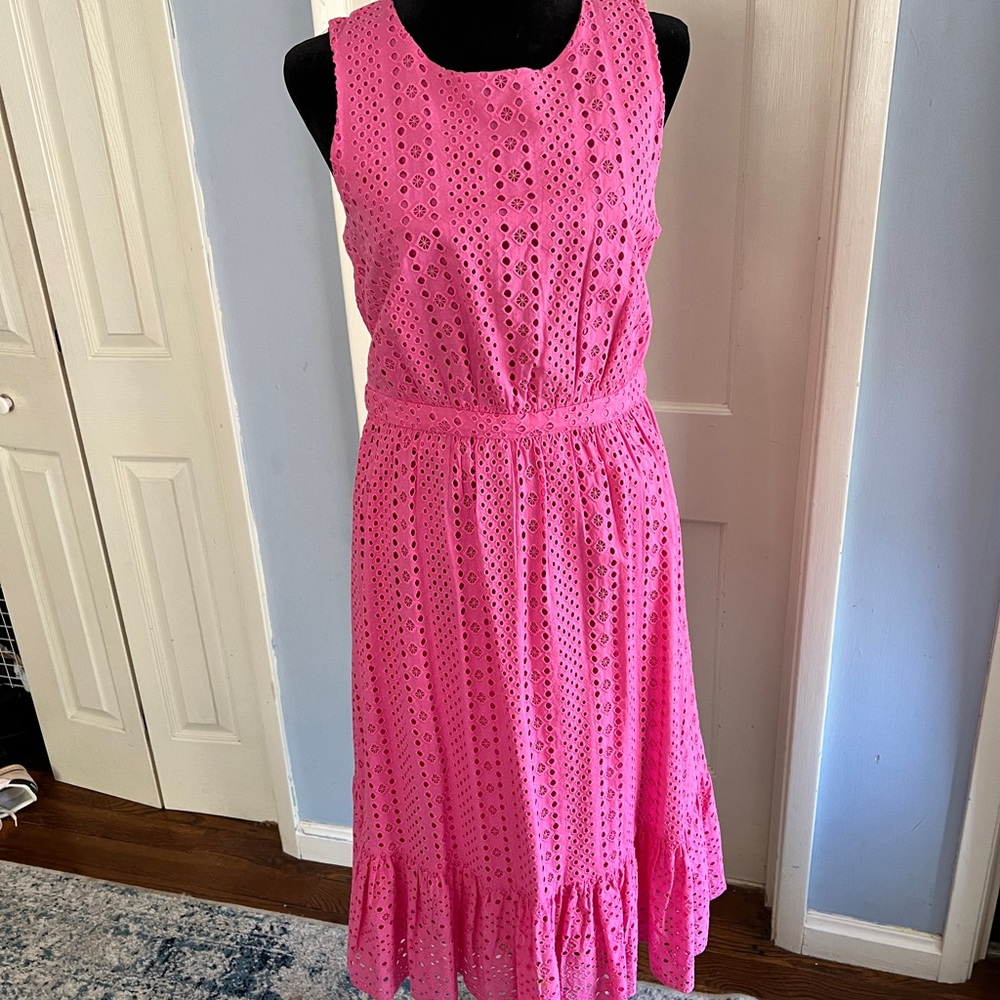 J Crew pink eyelet sundress size 8